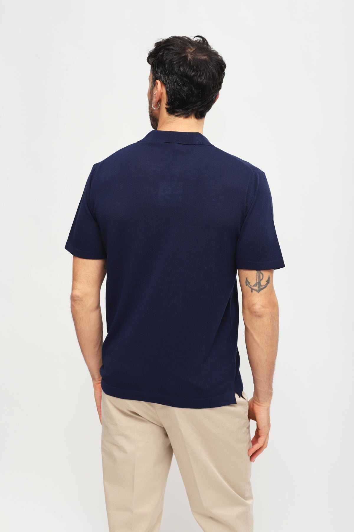 Polo senza bottoni Blu