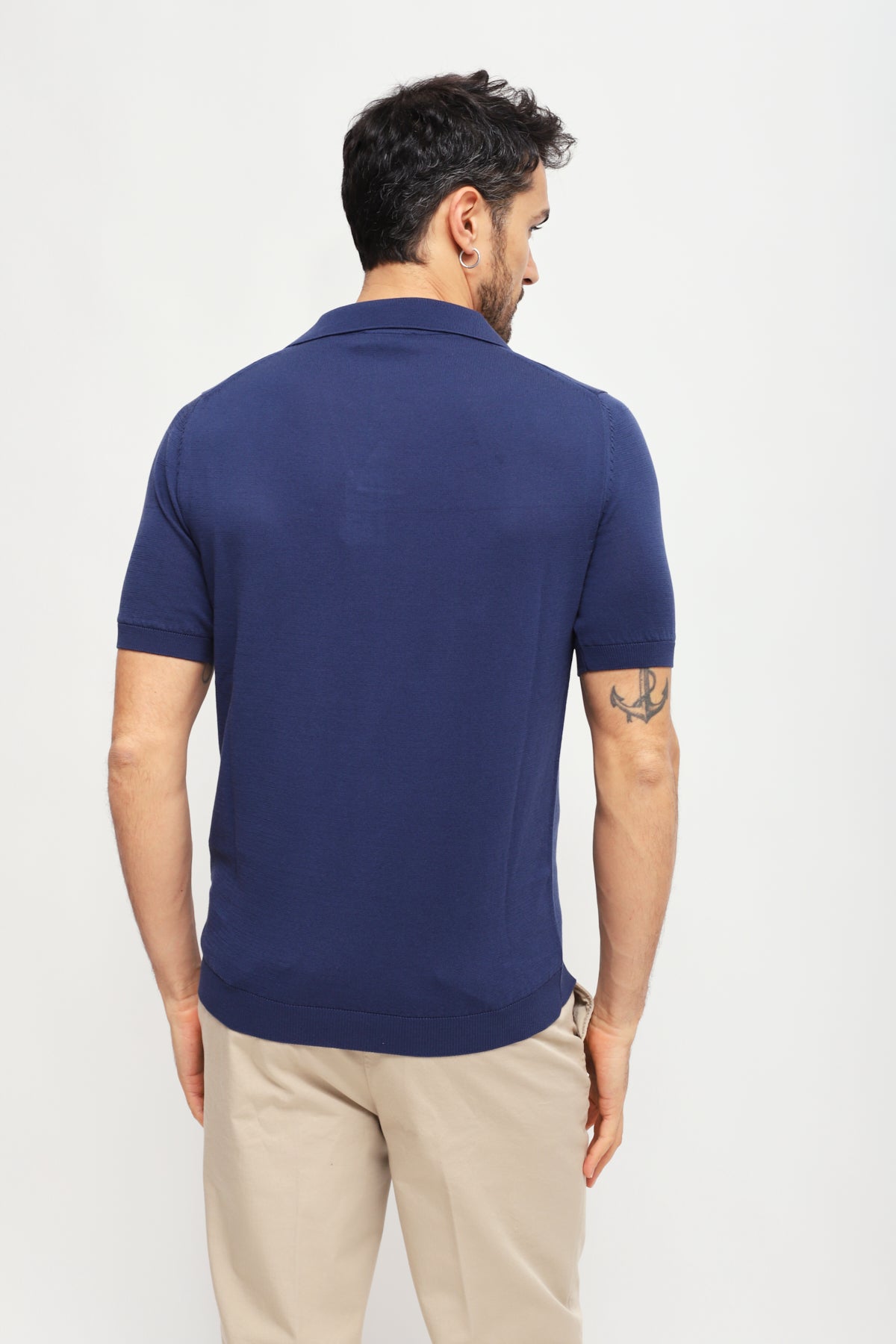 Polo senza bottoni Blu