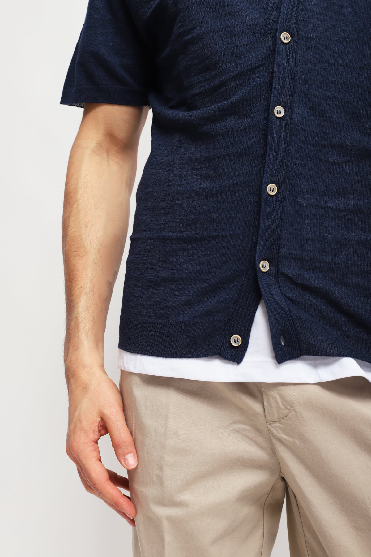 Cardigan Maniche Corta Blu