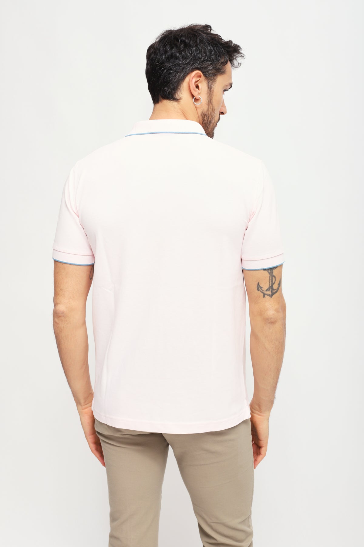 Polo con Ricamo Rosa