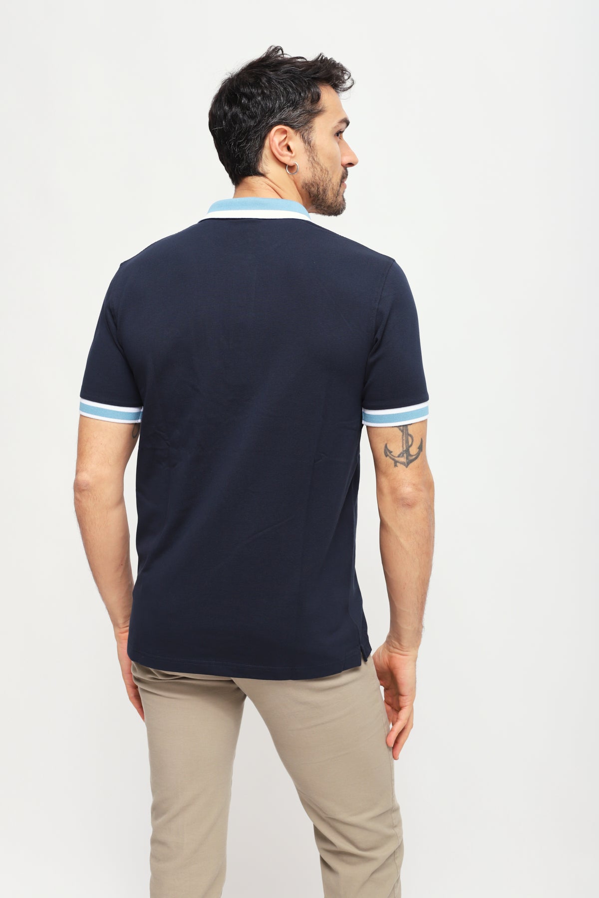 Polo Big Stripes Blu Navy