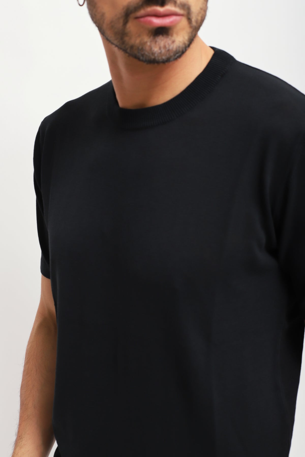 Girocollo manica corta Nero