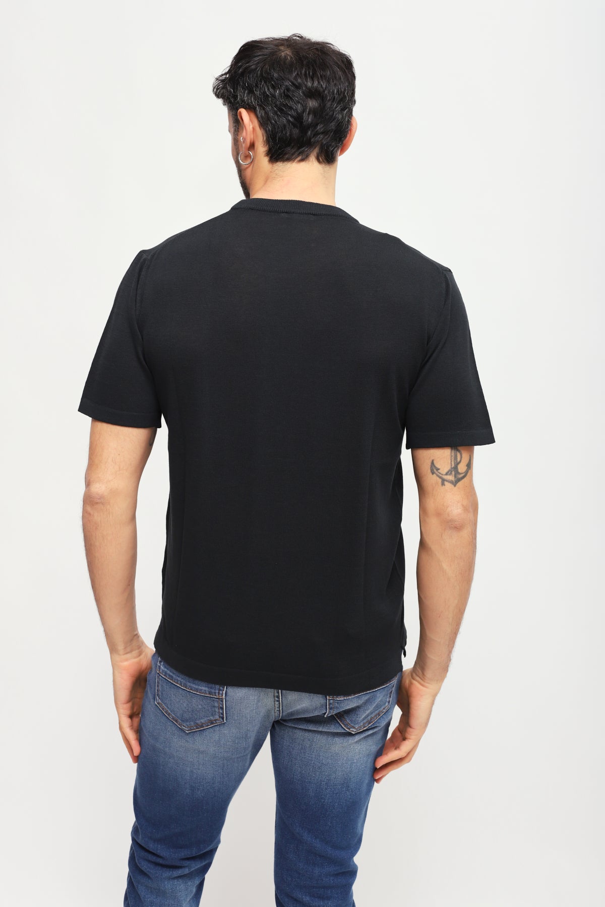 Girocollo manica corta Nero