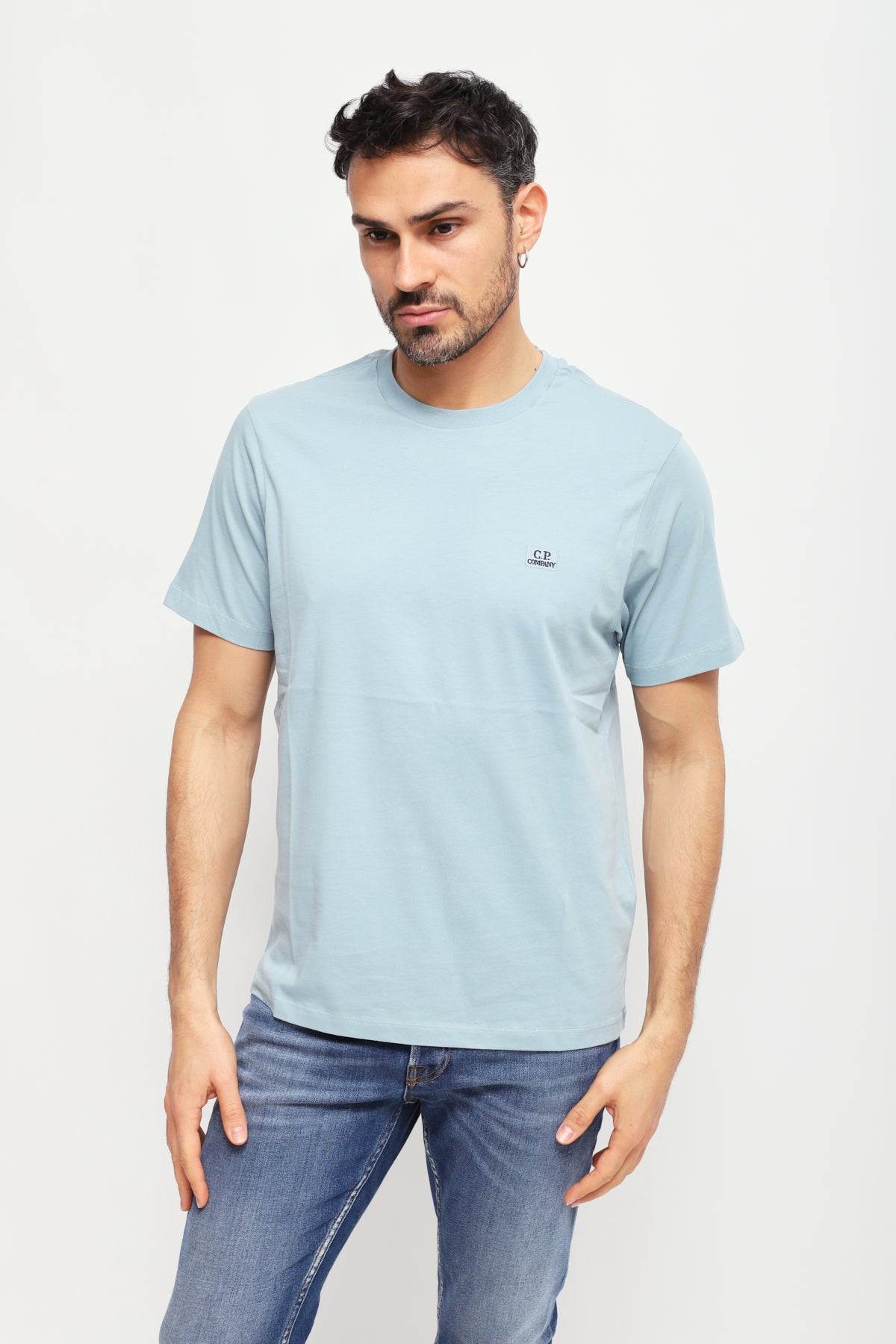 T-shirt Logo Patch Azzurro