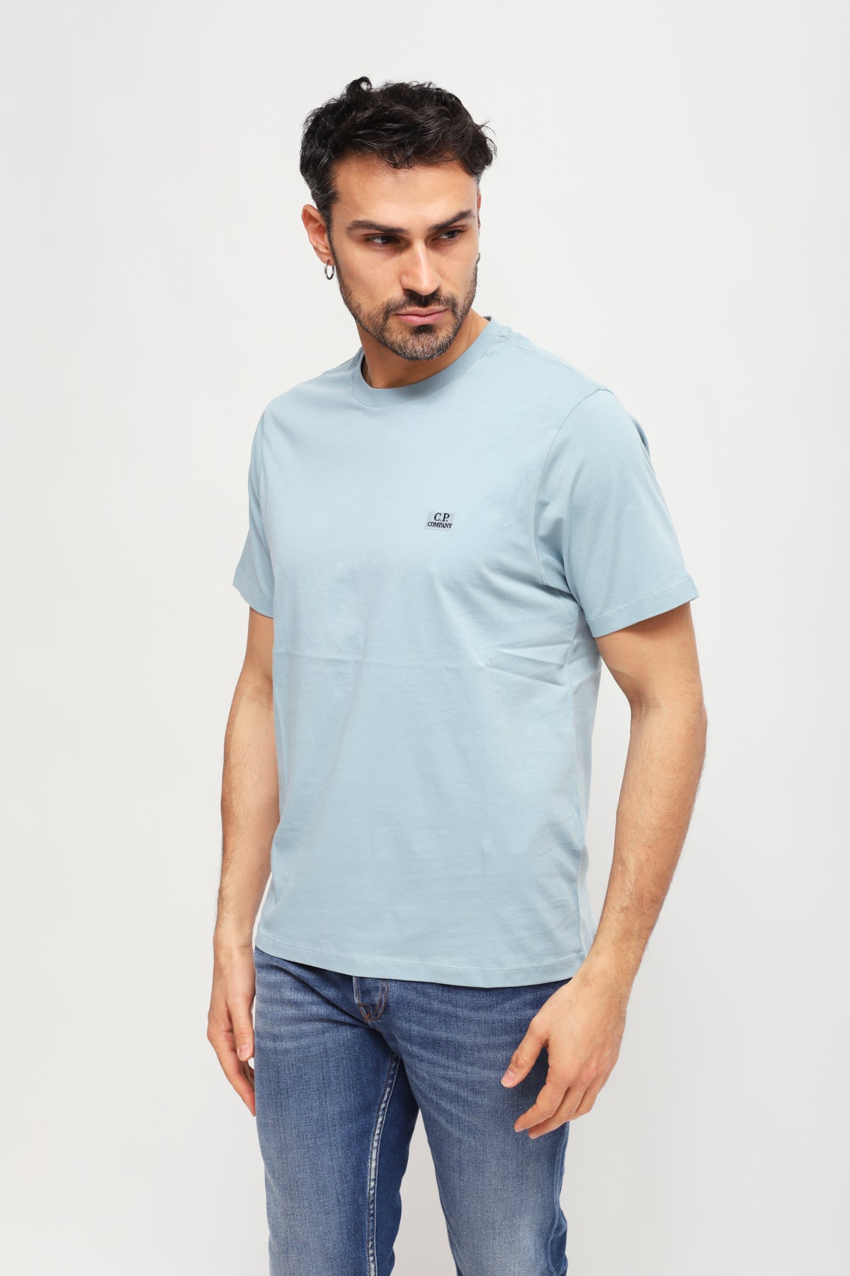 T-shirt Logo Patch Azzurro