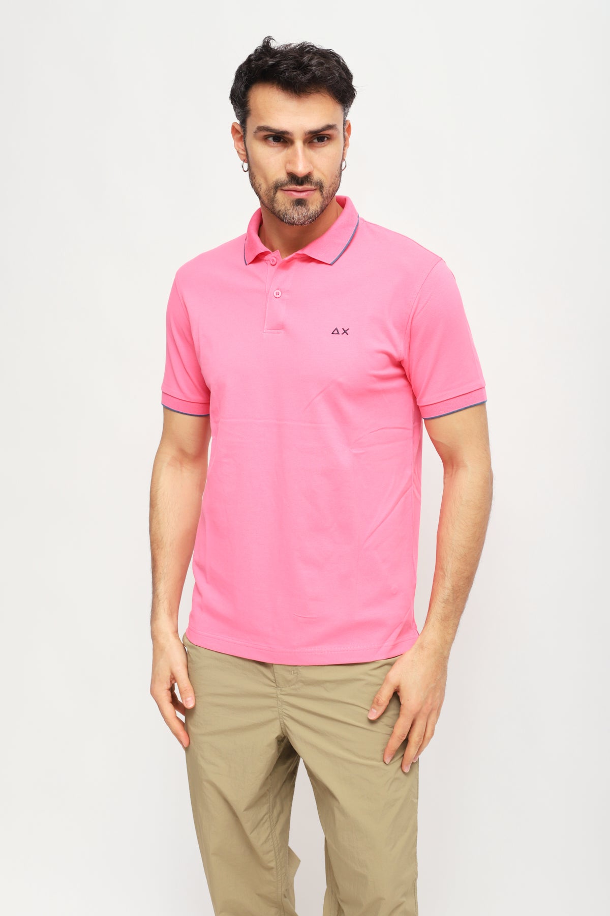 Polo con Ricamo Fuxia