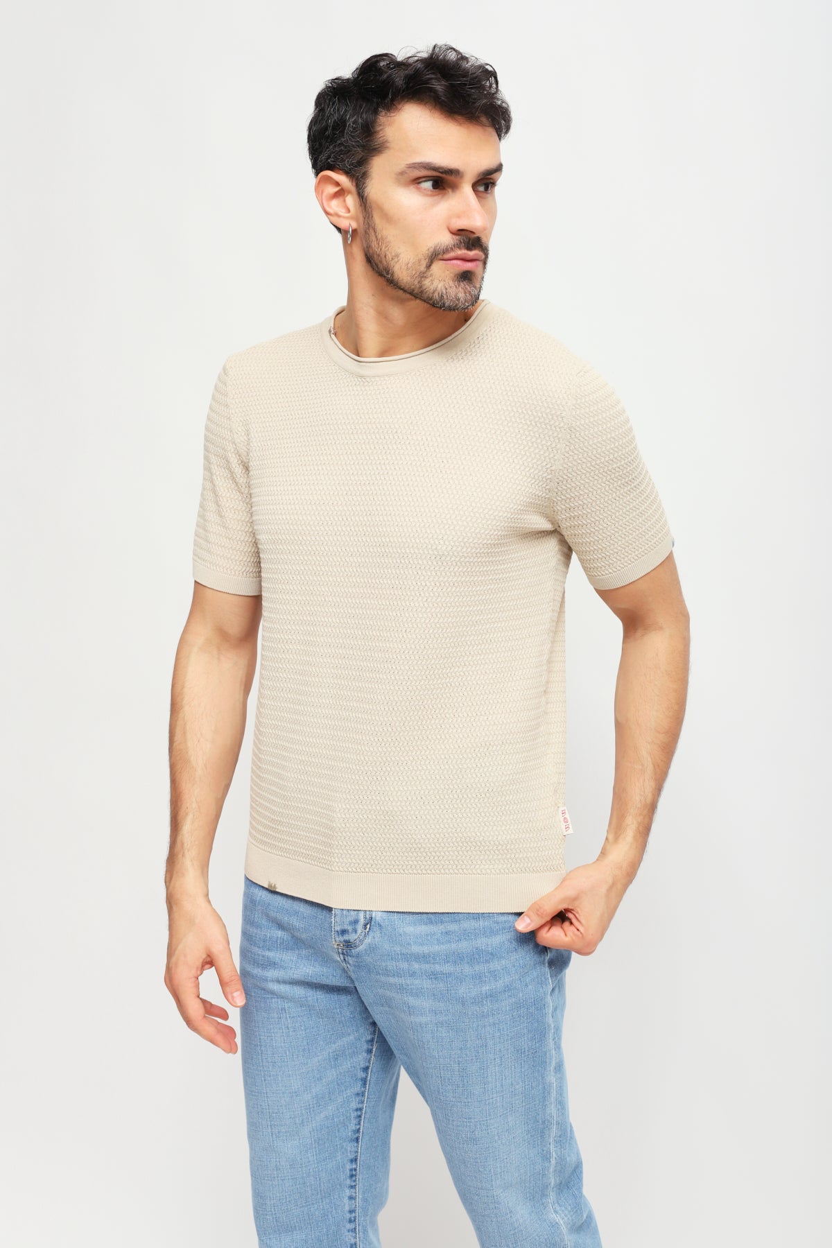 Girocollo Cross Beige