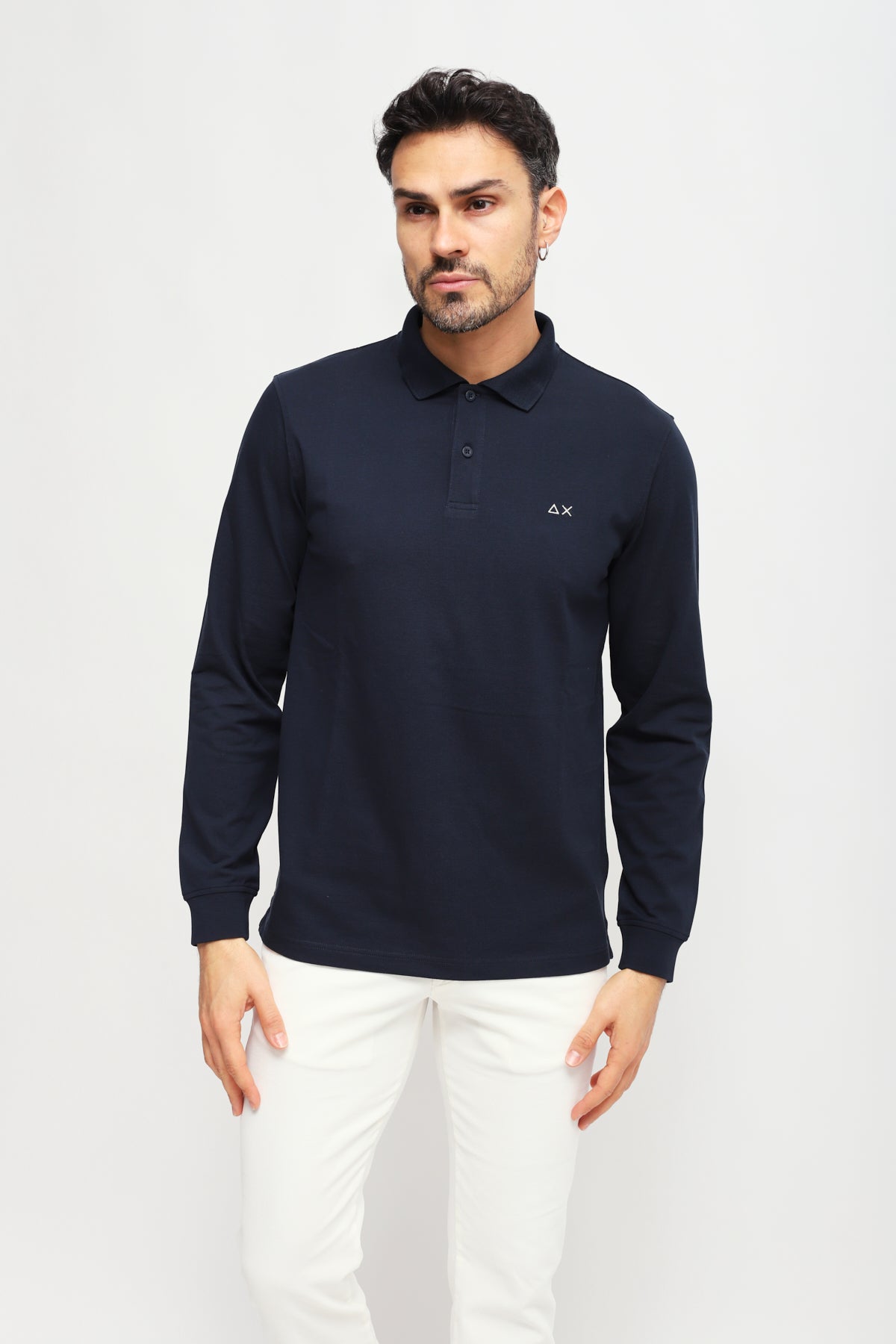 Polo a maniche lunghe Blu Navy