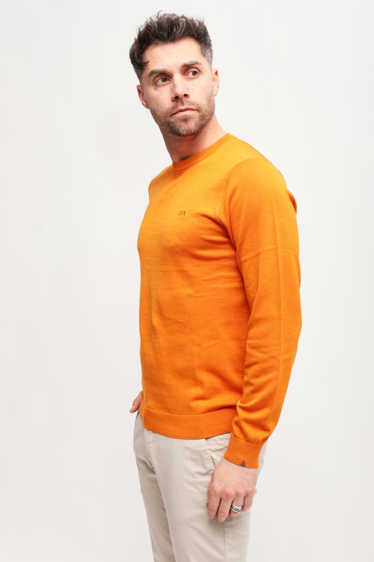 Girocollo Round Solid Arancione