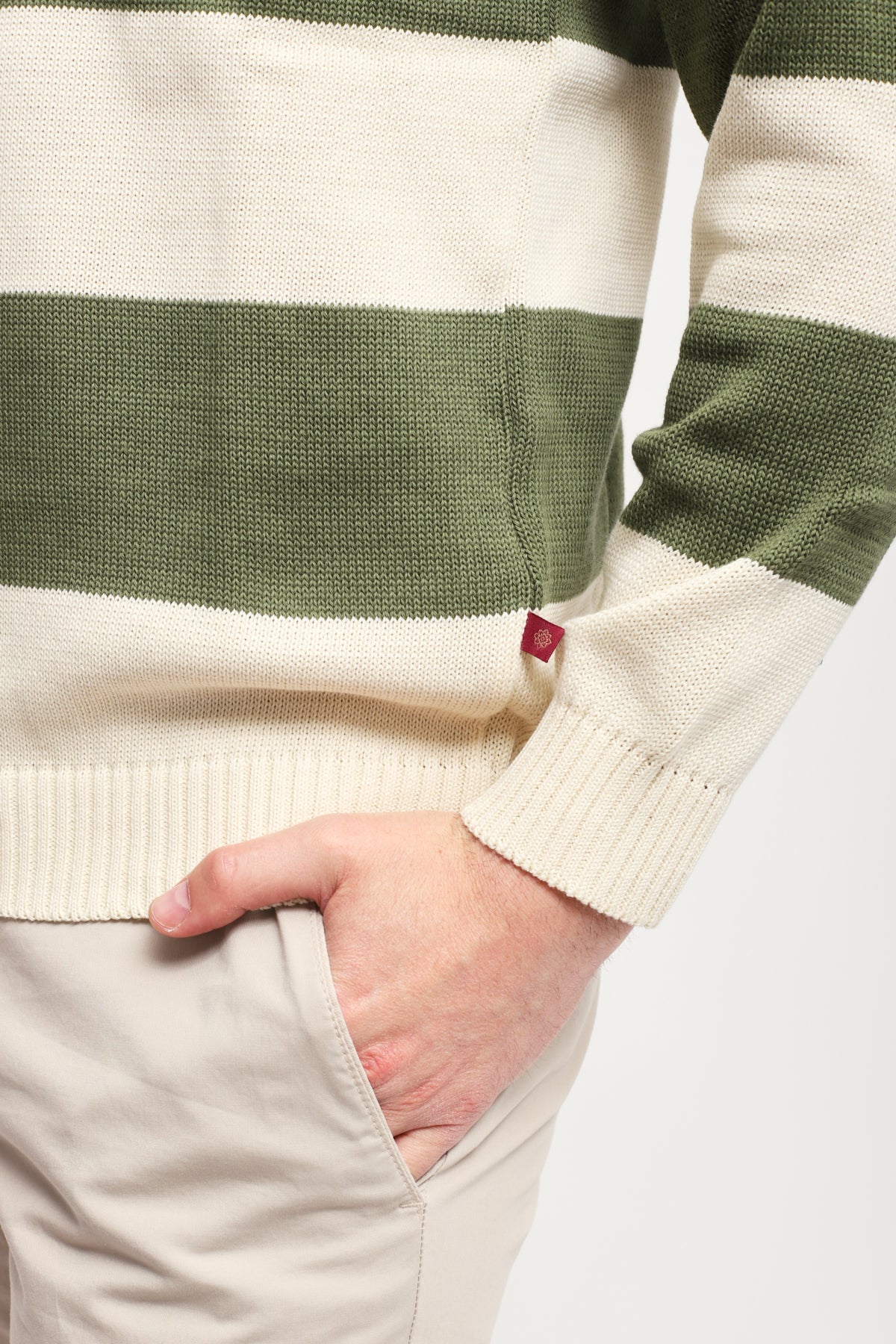 Polo a righe Verde/Bianco