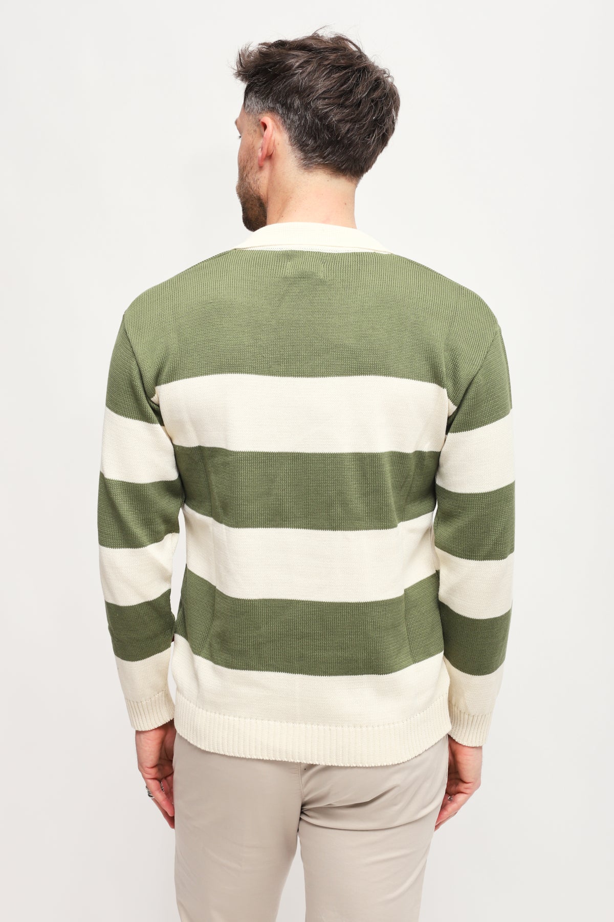 Polo a righe Verde/Bianco