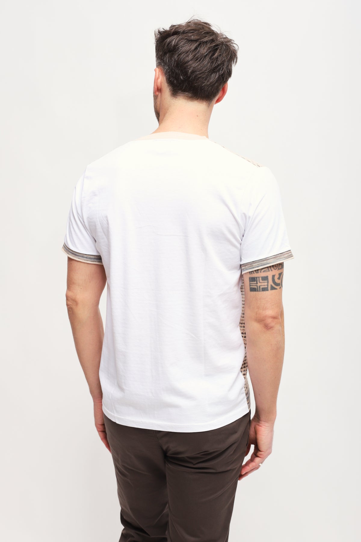 Girocollo Text Beige