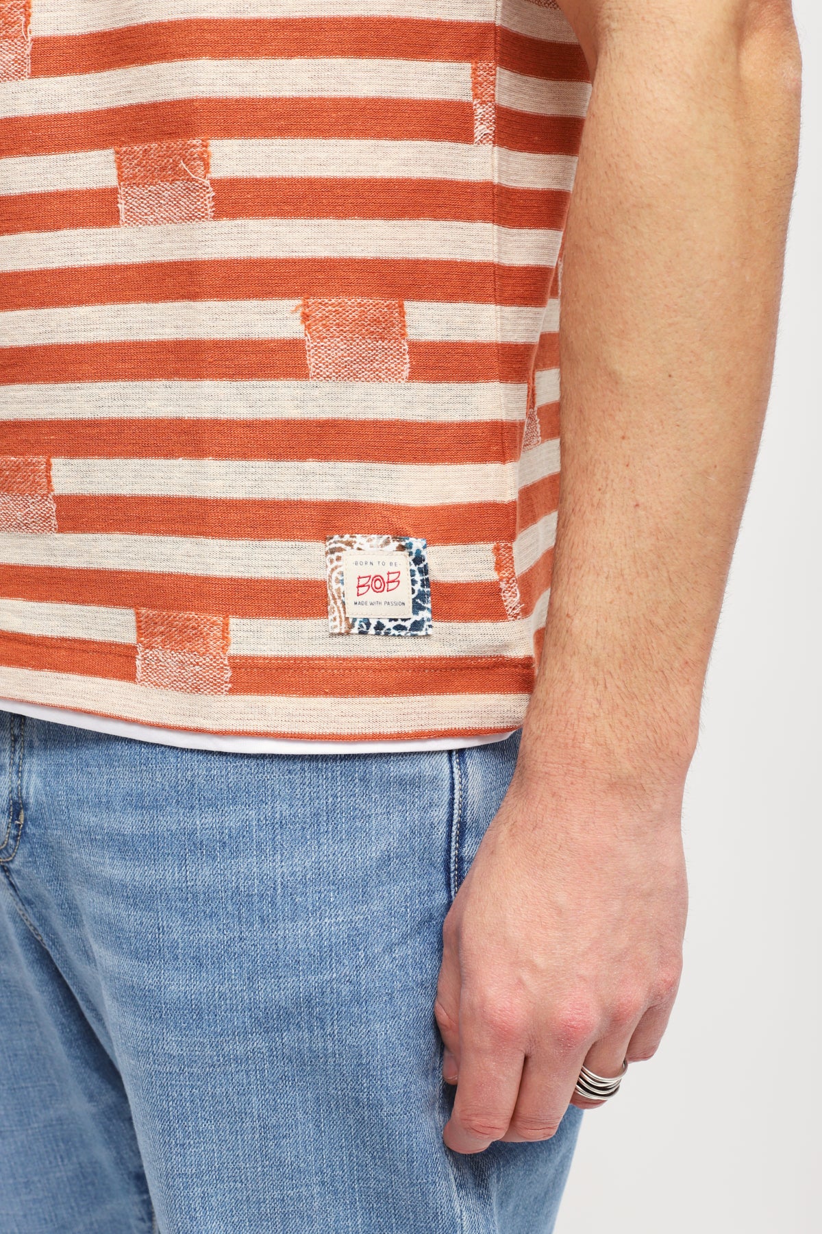 T-shirt Falls a righe multicolore