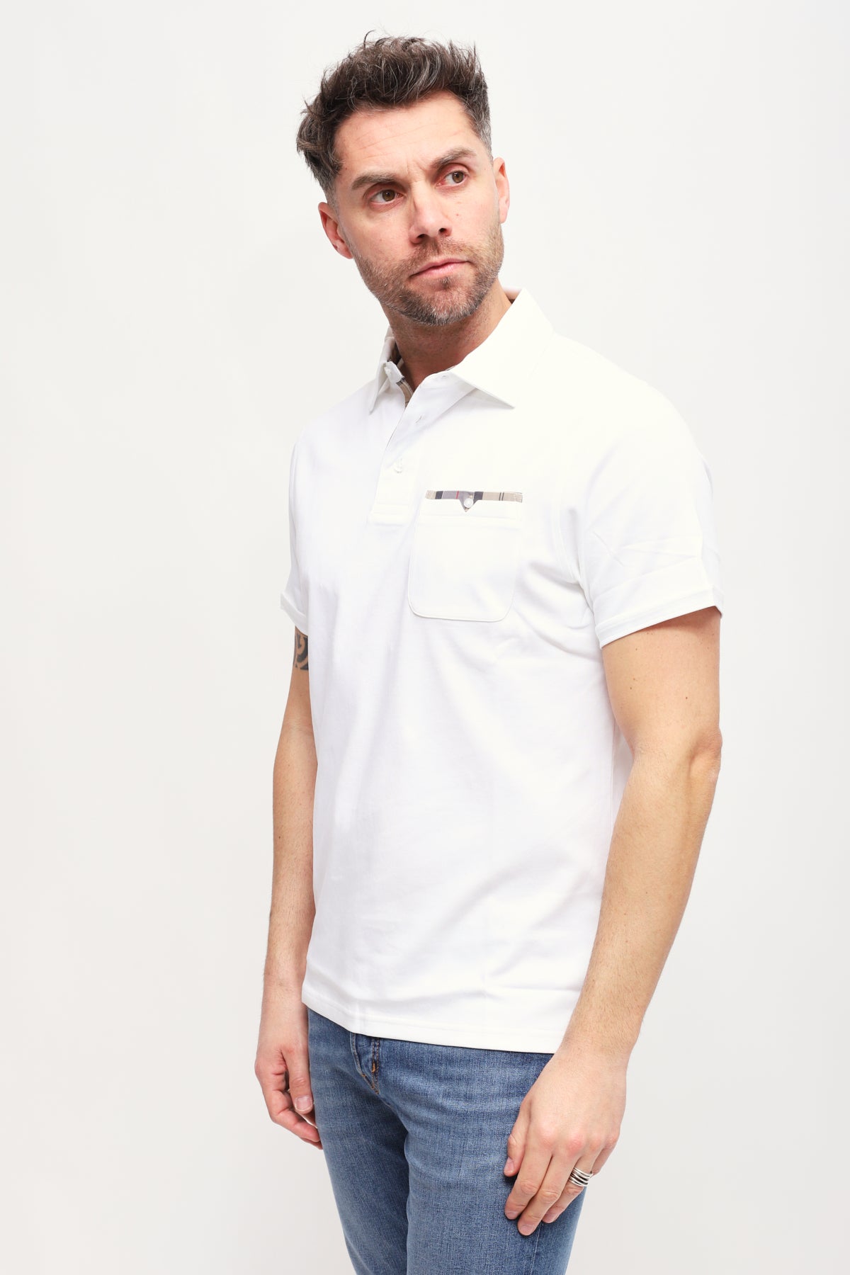 Polo Corpatch Bianco