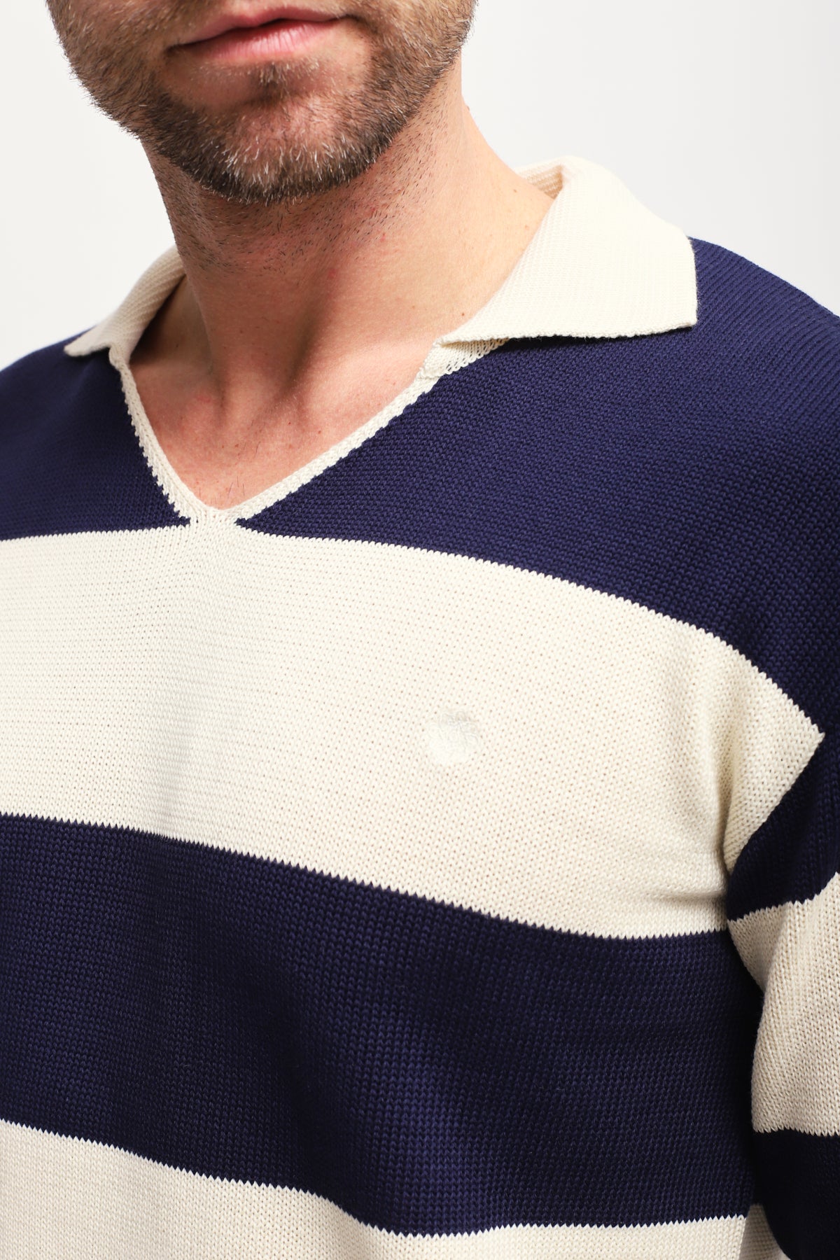 Polo a righe Blu/Bianco