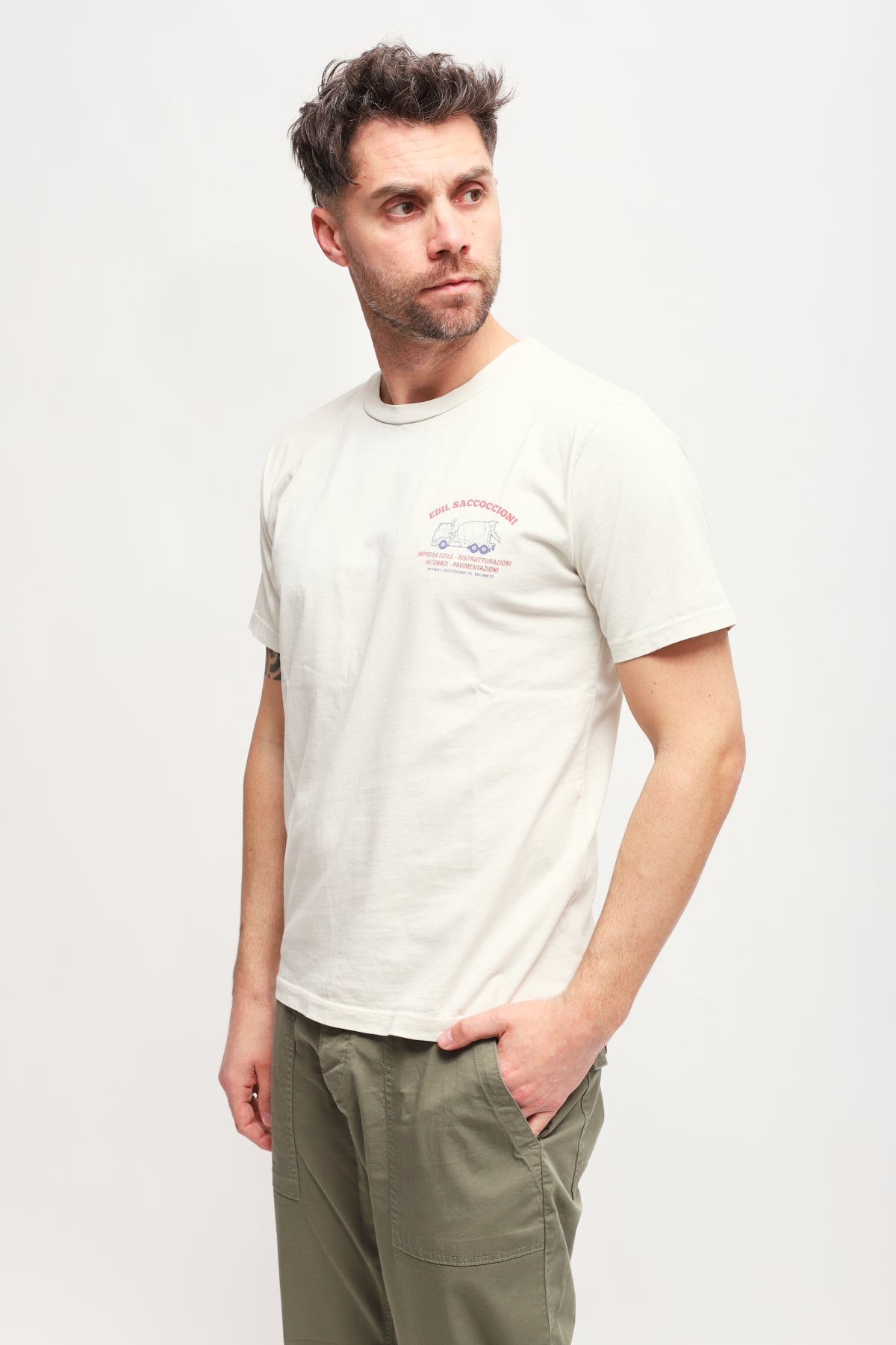T-shirt con stampa Beige