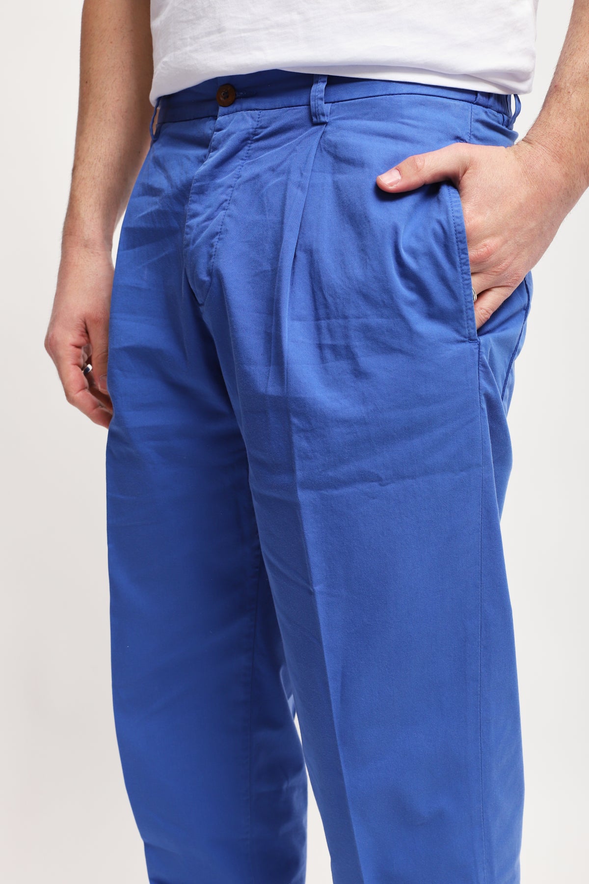Pantalone Tela Cruda Campbell Blu