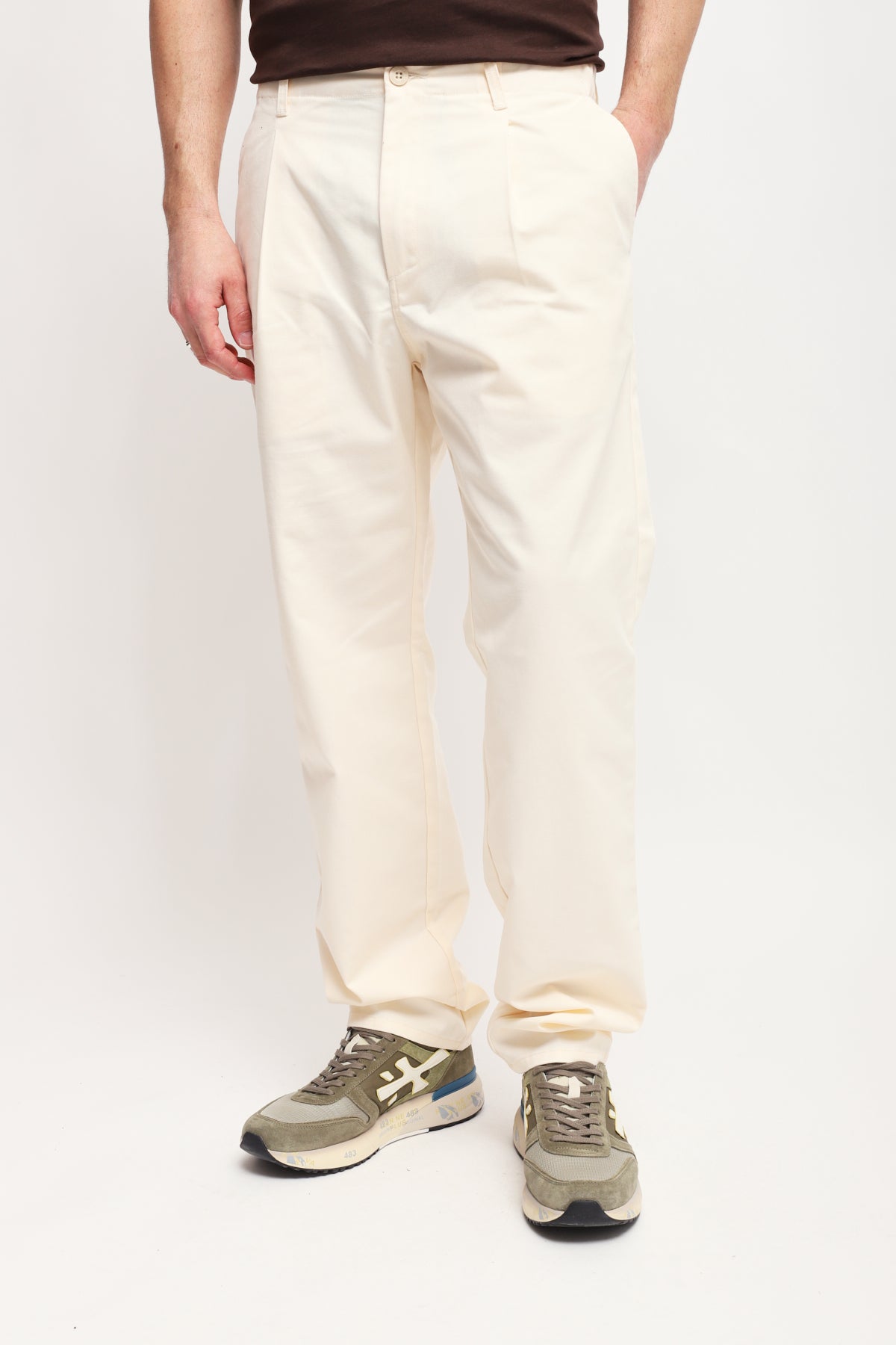 Pantalone Bio Wash Bianco