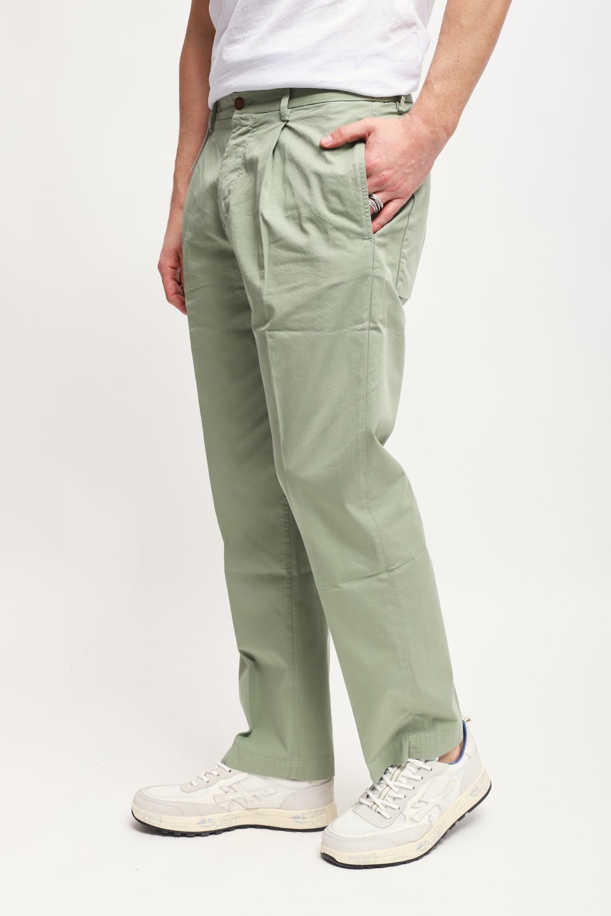 Pantalone Tela Cruda Campbell Verde