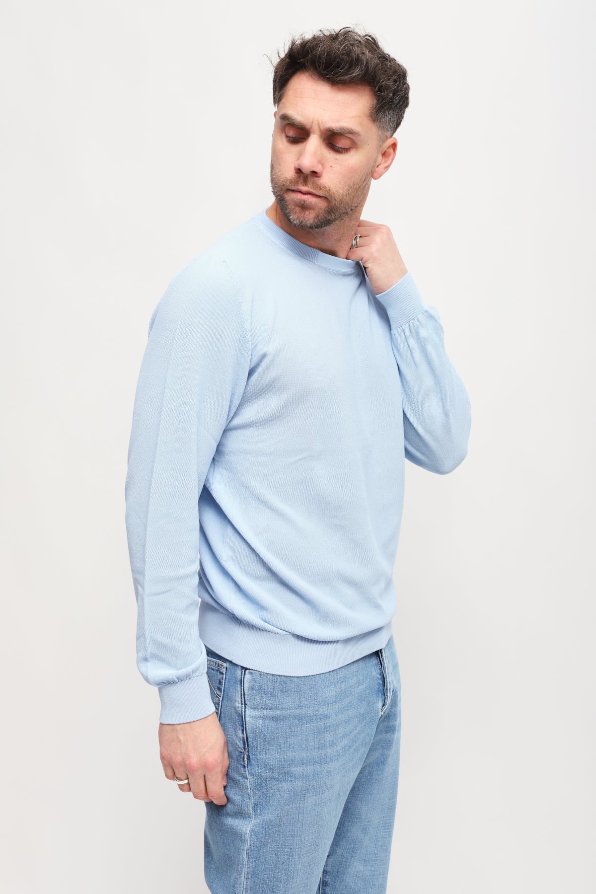 Girocollo manica lunga Azzurro
