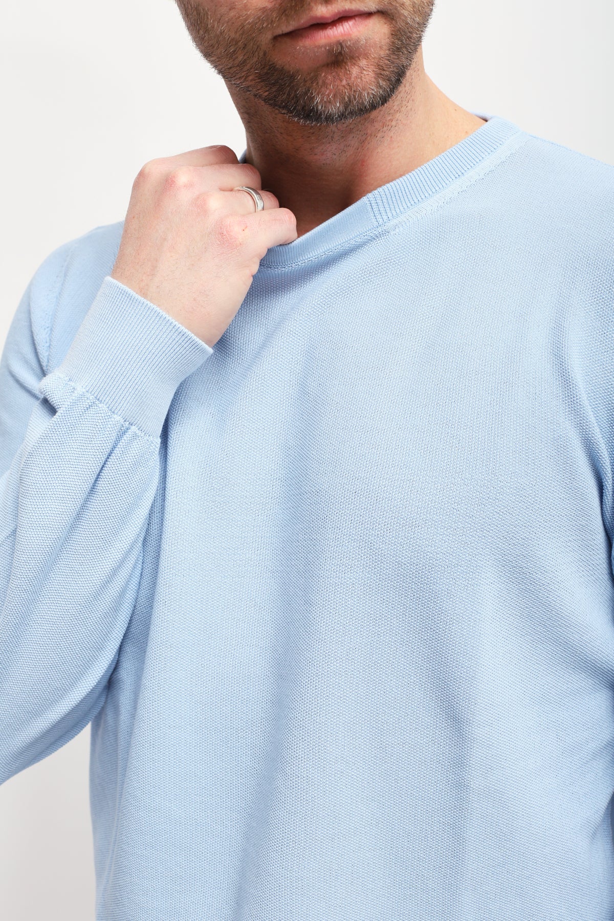 Girocollo manica lunga Azzurro
