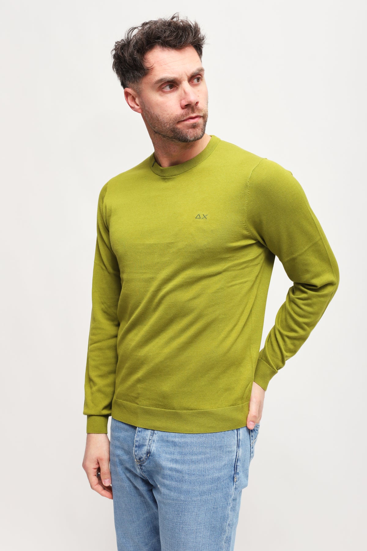 Girocollo Round Solid Verde Oliva