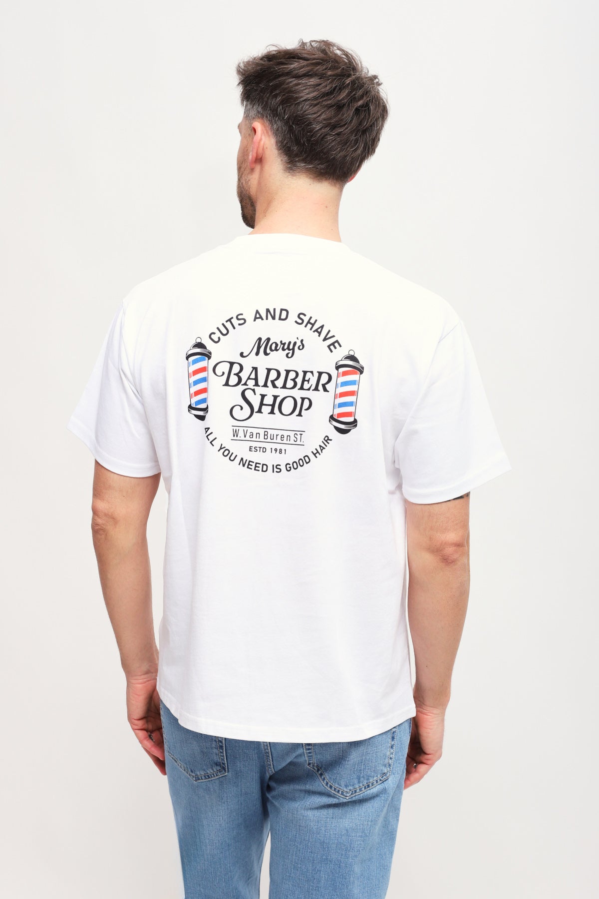 T-shirt con logo sul retro Bianco