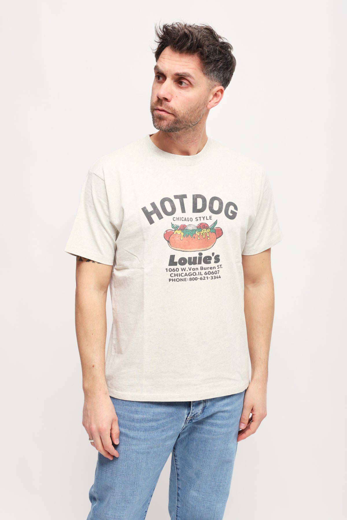 T-shirt Grafica Crema