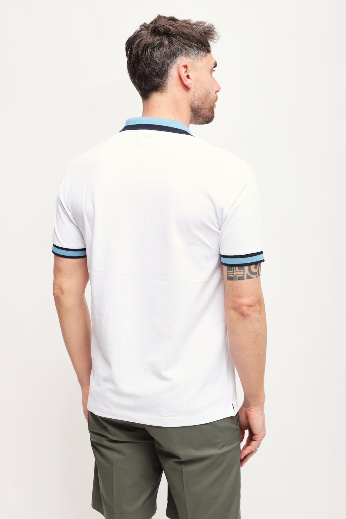SUN68 Polo Big Stripes Bianco