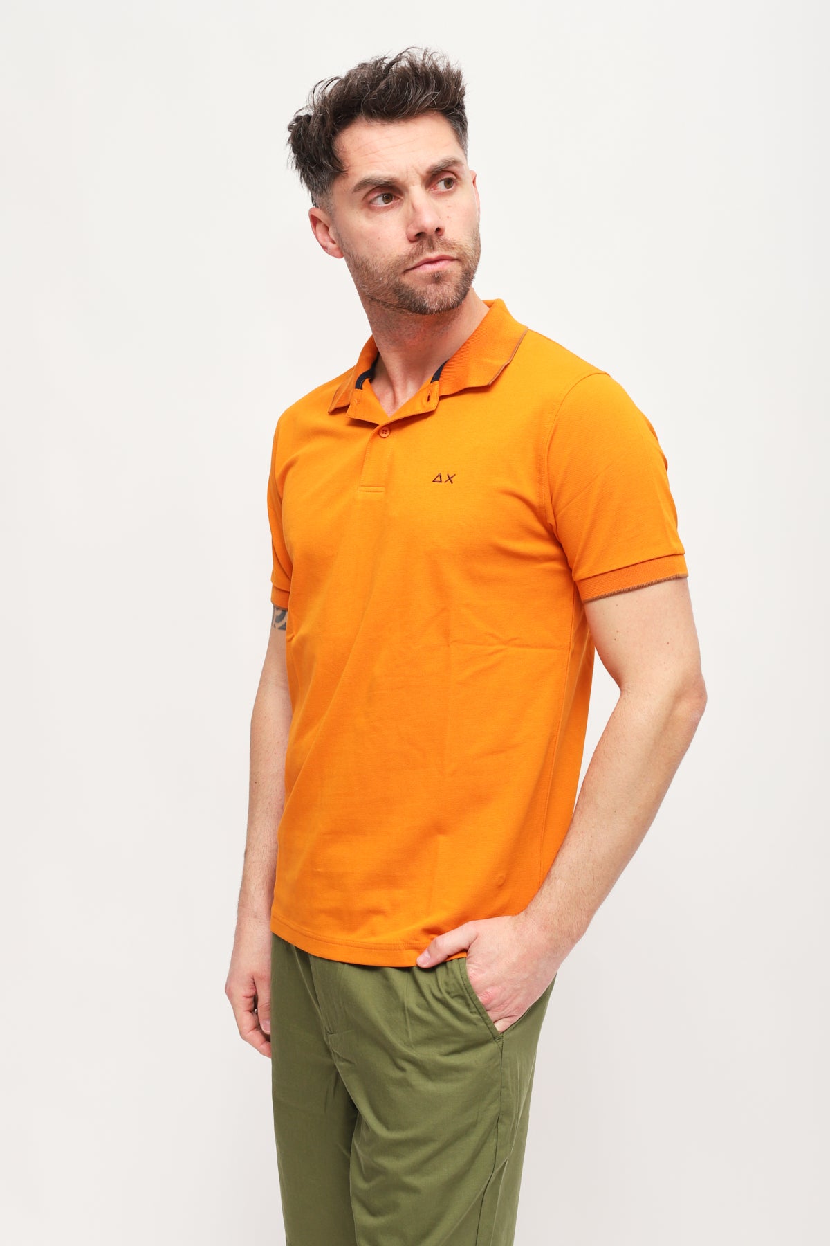Polo con Ricamo Arancione