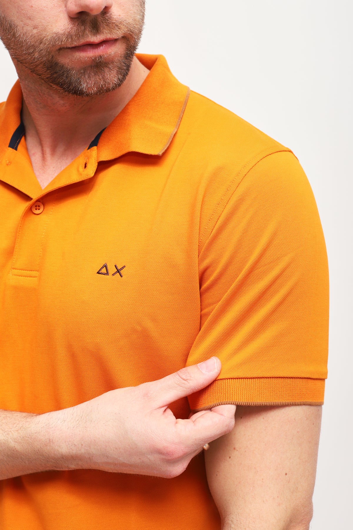 Polo con Ricamo Arancione