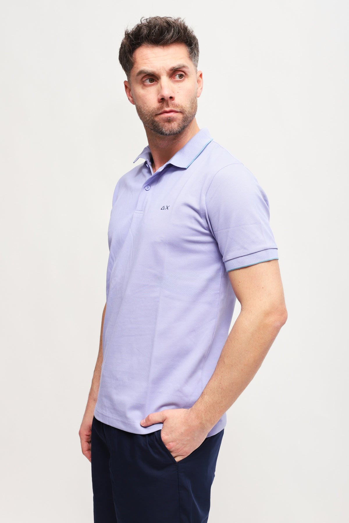Polo con Ricamo Lilla