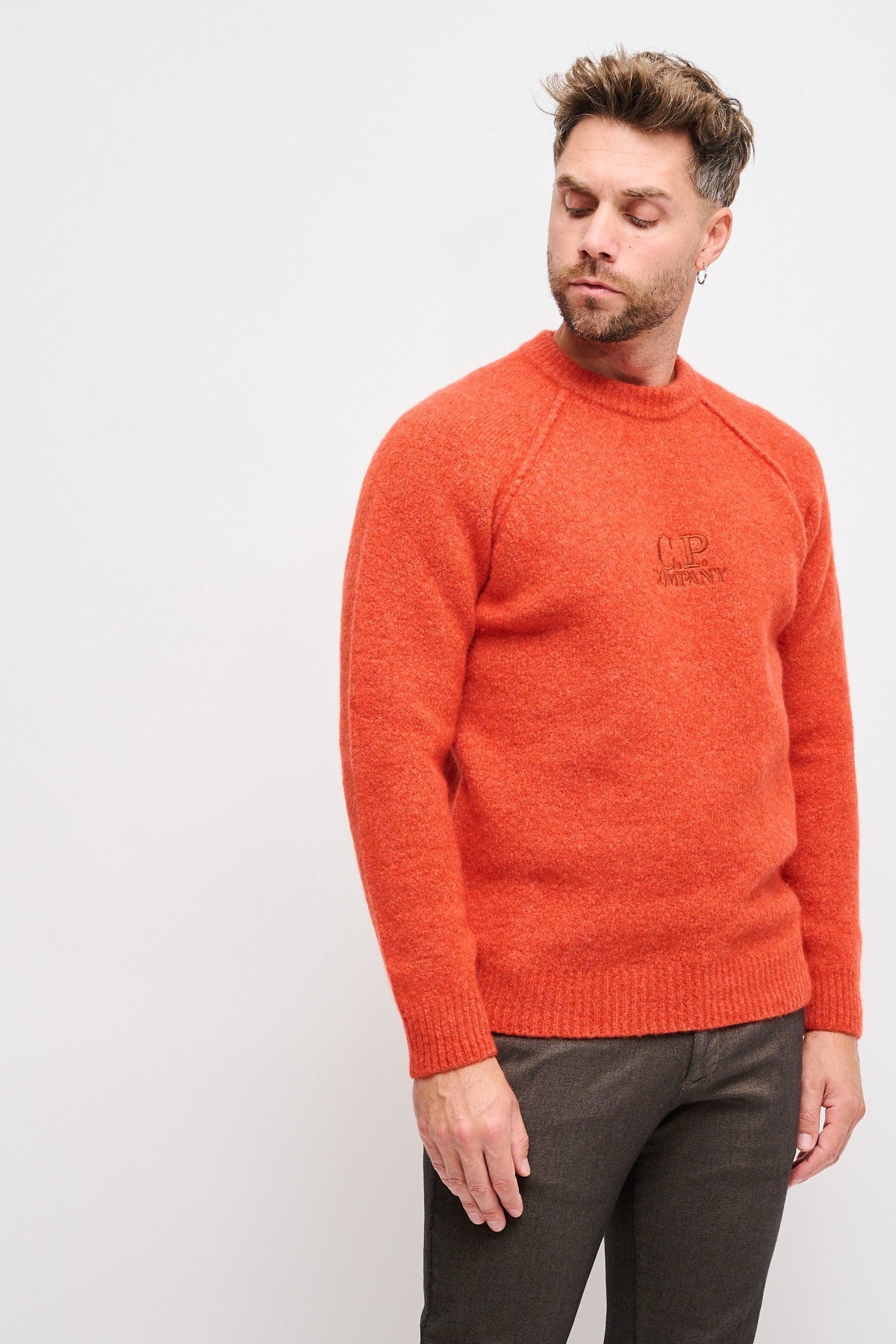 Girocollo in lana merino extrafine Arancione