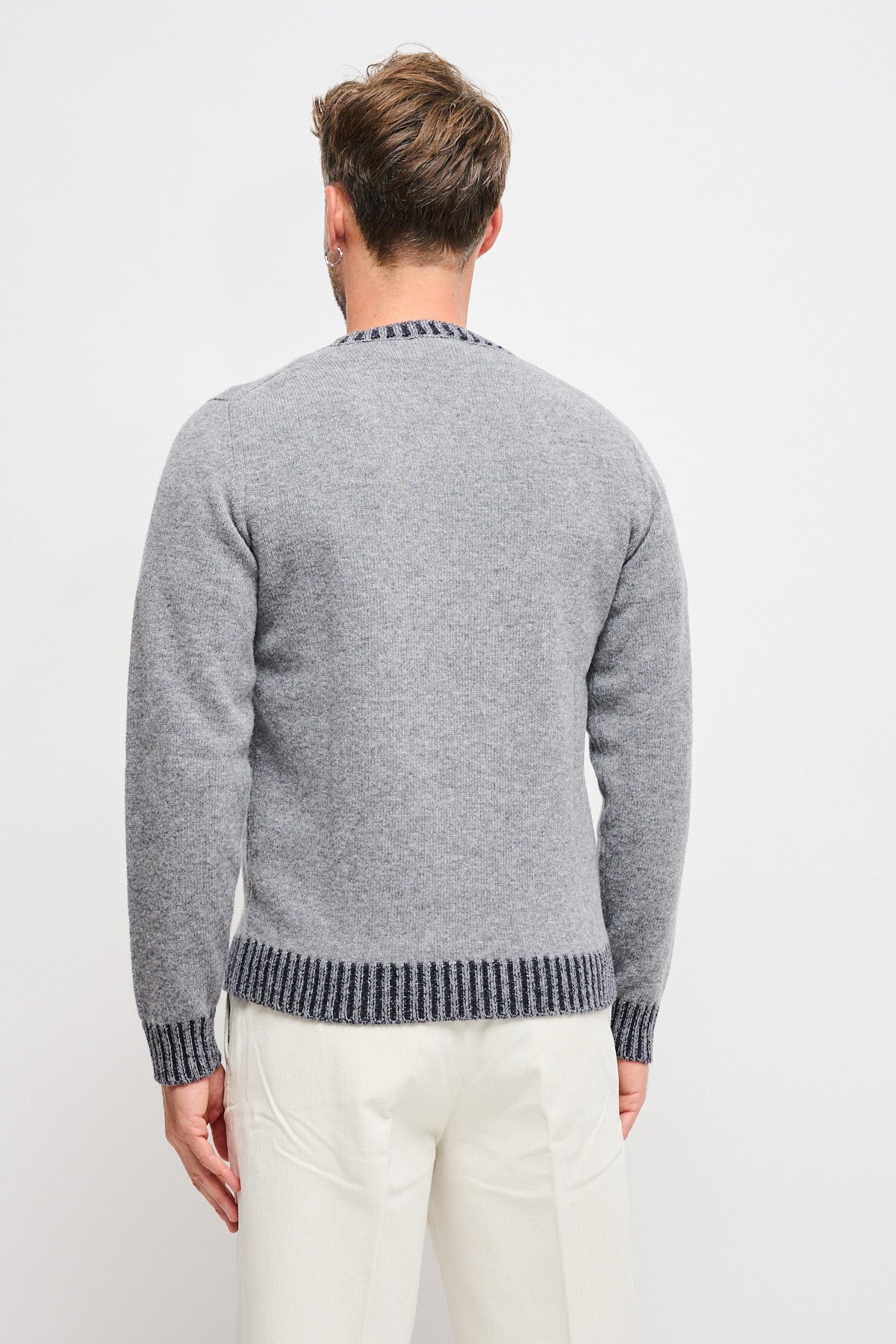 Girocollo 100% lana vergine Grigio