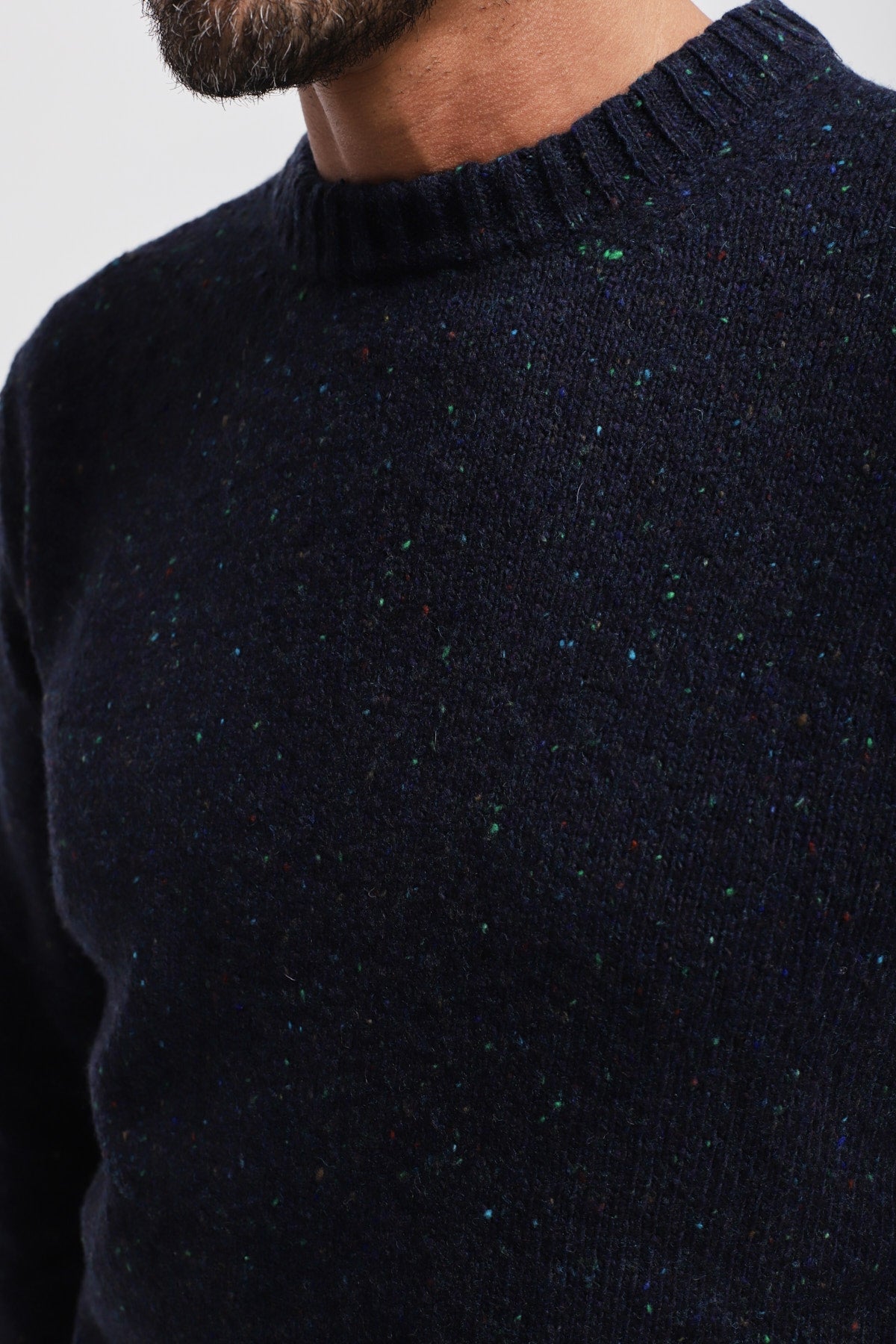 Girocollo Moulinè Blu