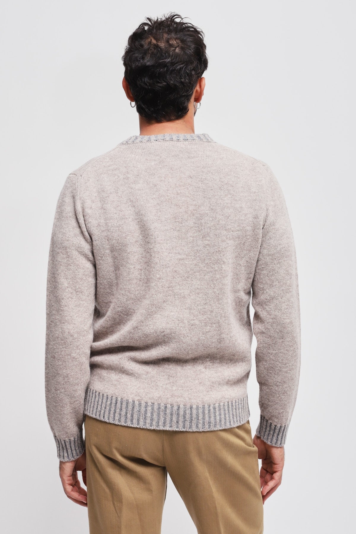 Girocollo 100% lana vergine Grigio