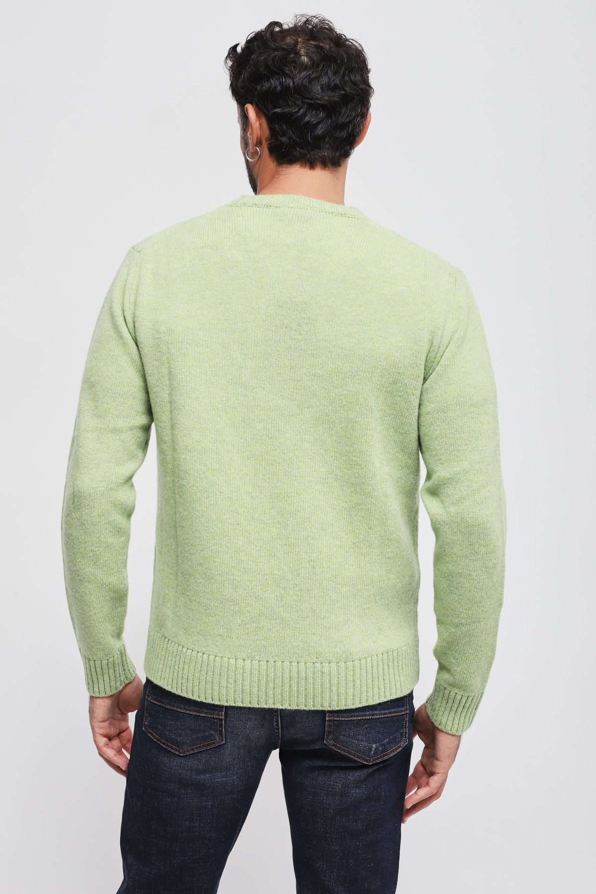 Girocollo 100% lana vergine Verde