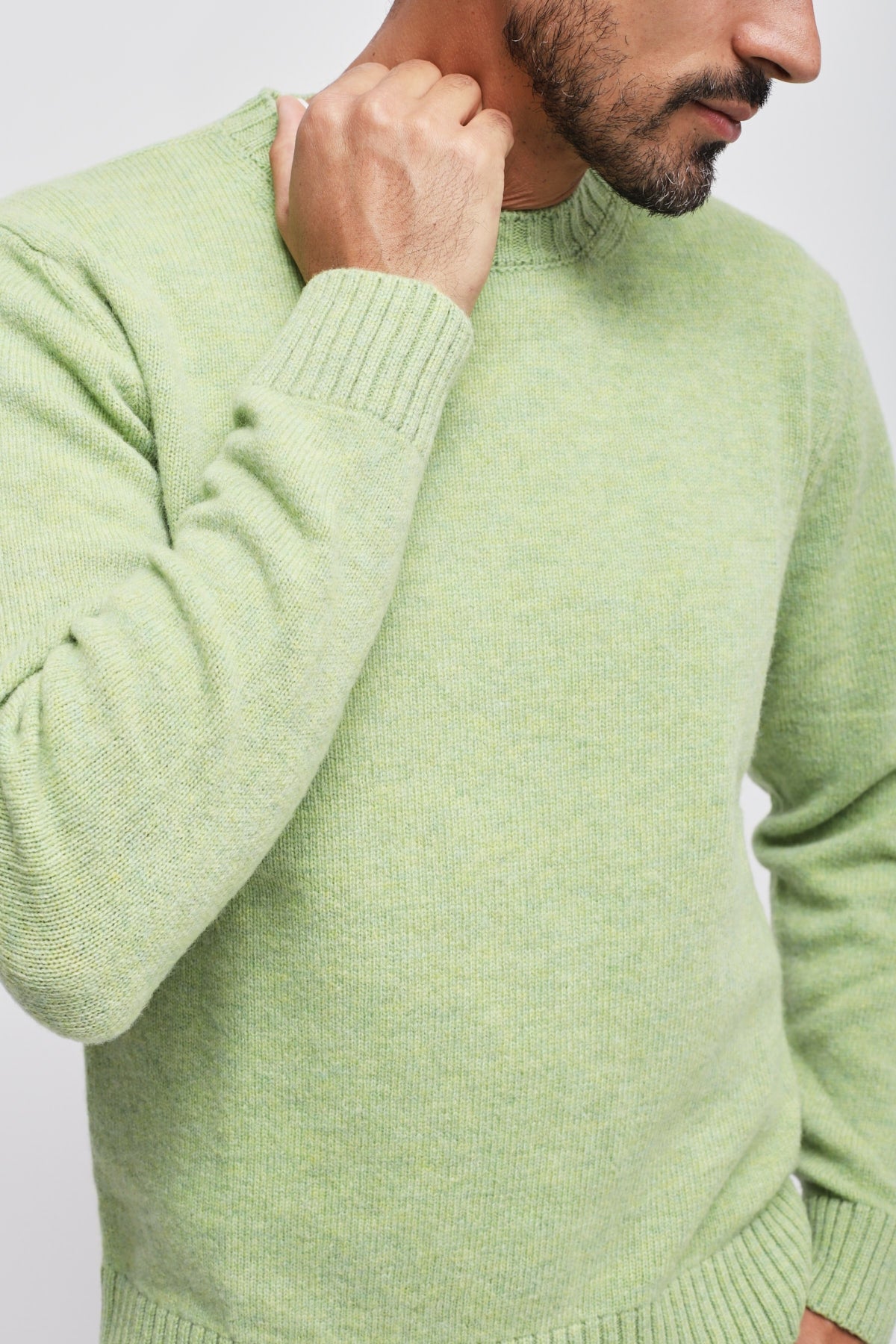 Girocollo 100% lana vergine Verde