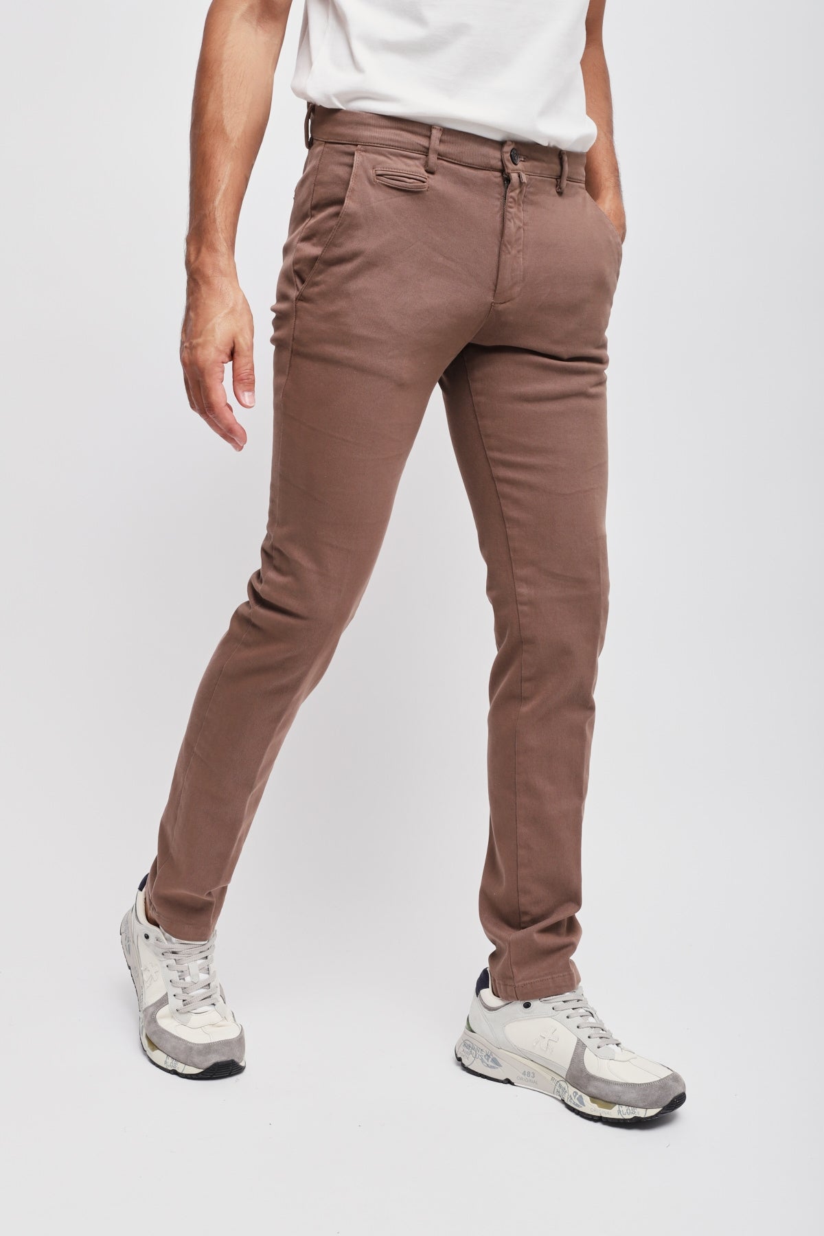 Pantalone BG05 in cotone Marrone