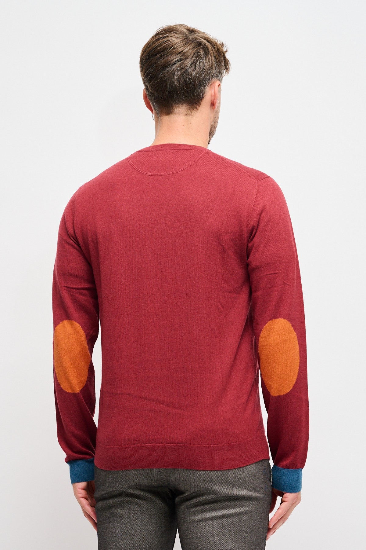 Girocollo con patch Rosso