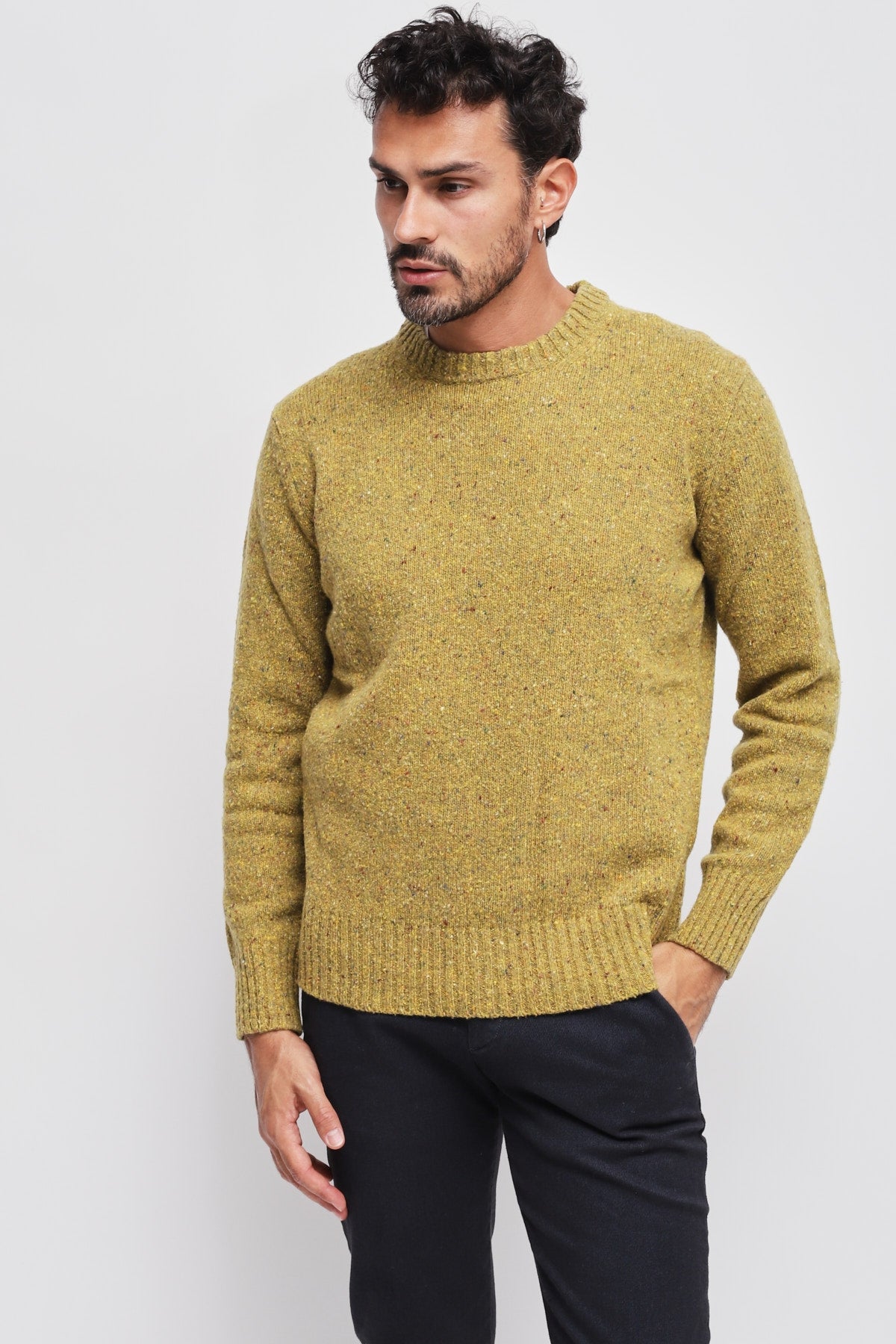 Girocollo Moulinè Giallo