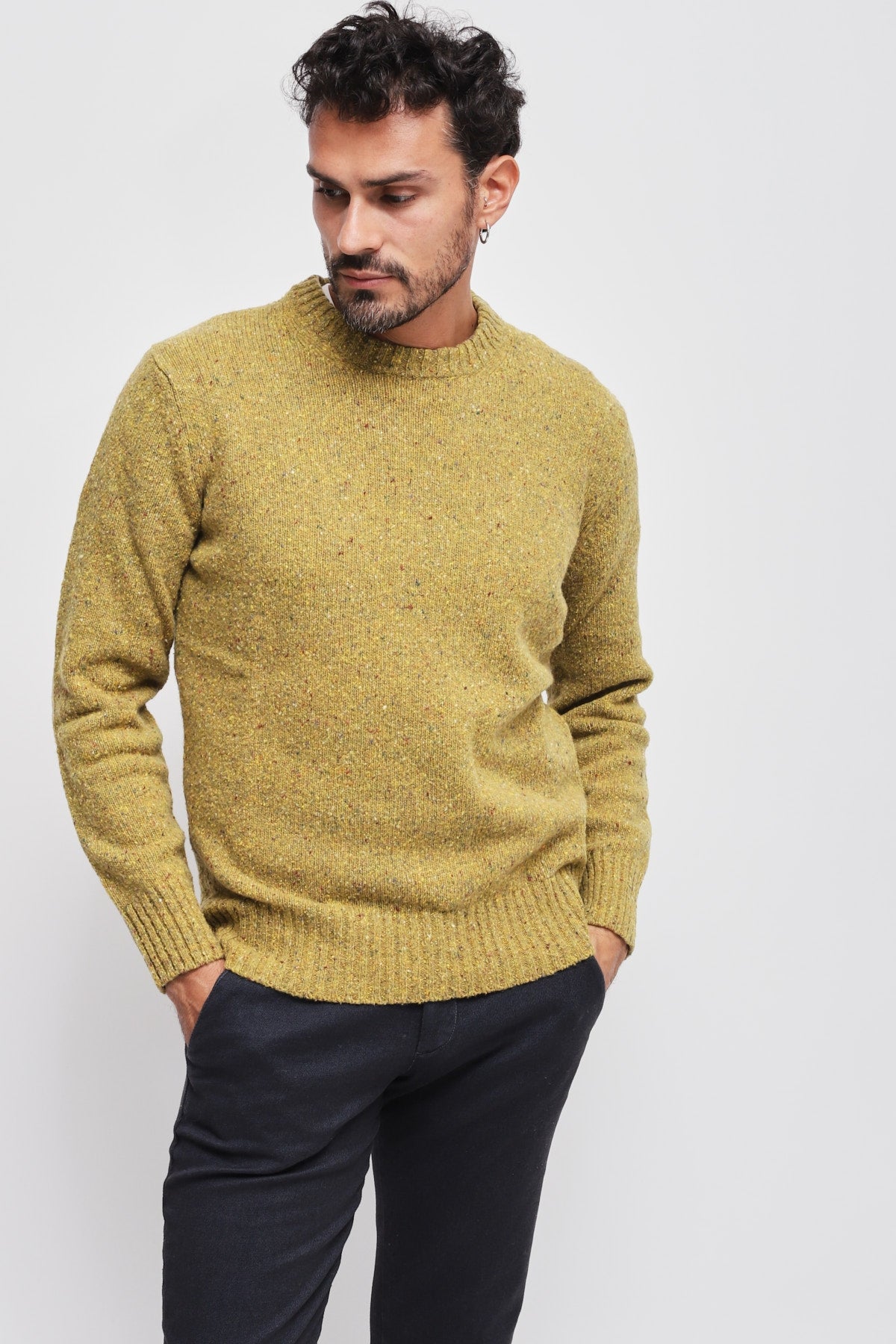 Girocollo Moulinè Giallo