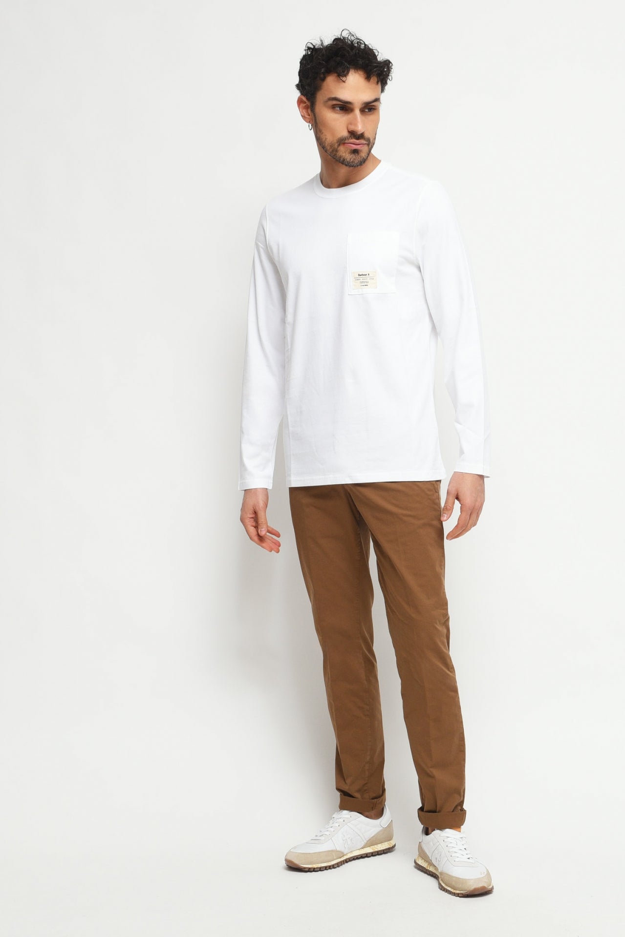 T-shirt Holbeck con tasca Bianco