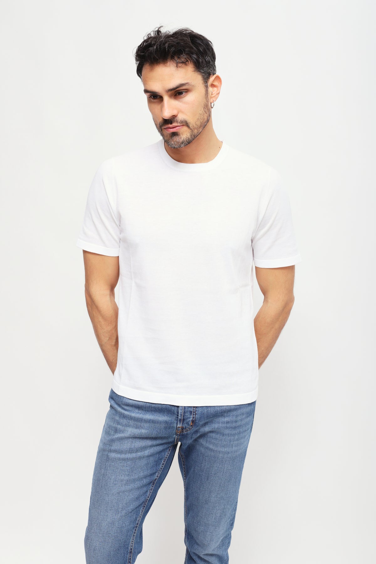 Girocollo maniche corte Bianco