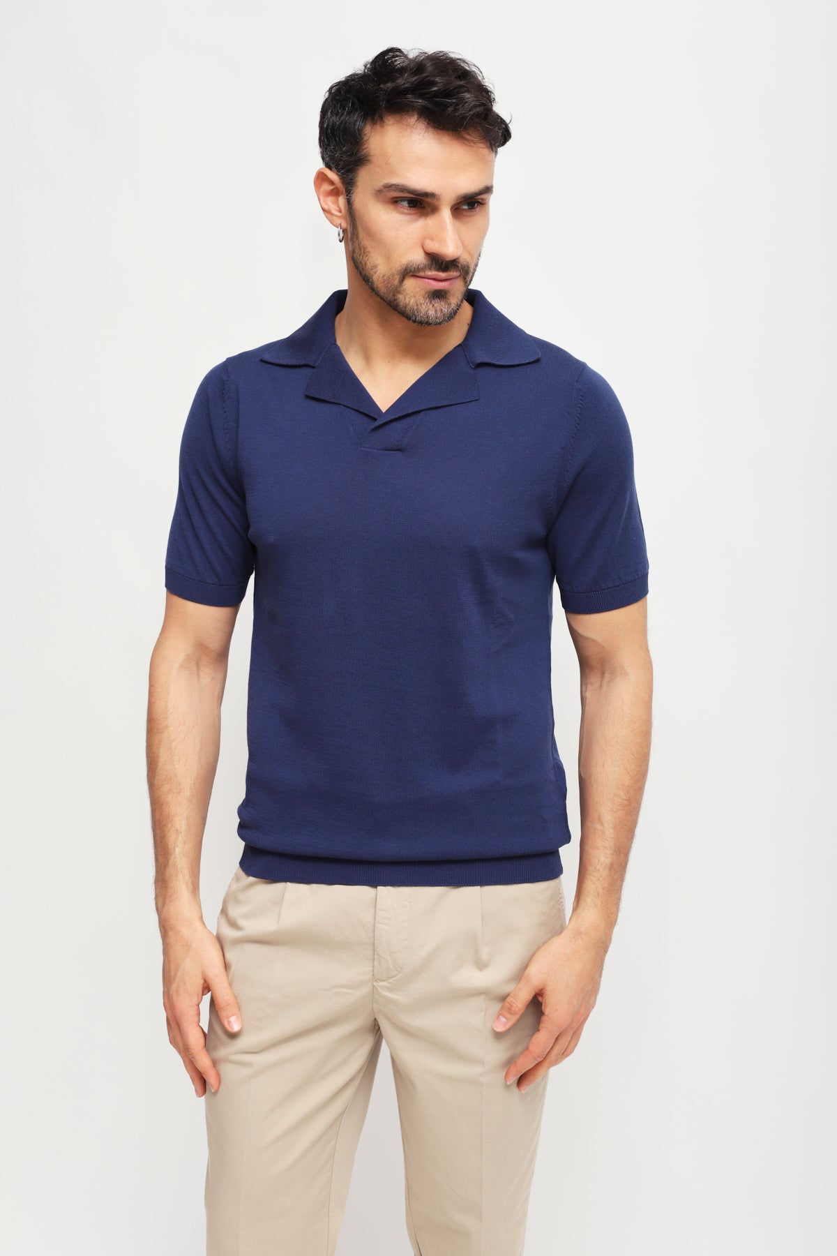 Polo  senza bottoni Blu