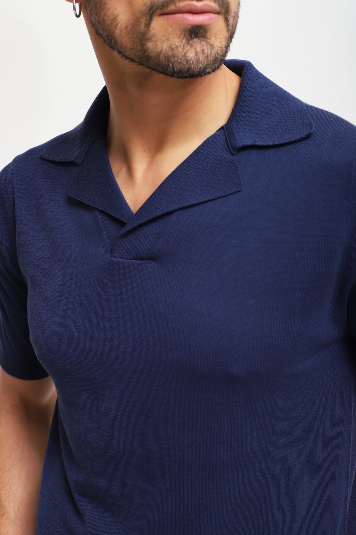 Polo  senza bottoni Blu