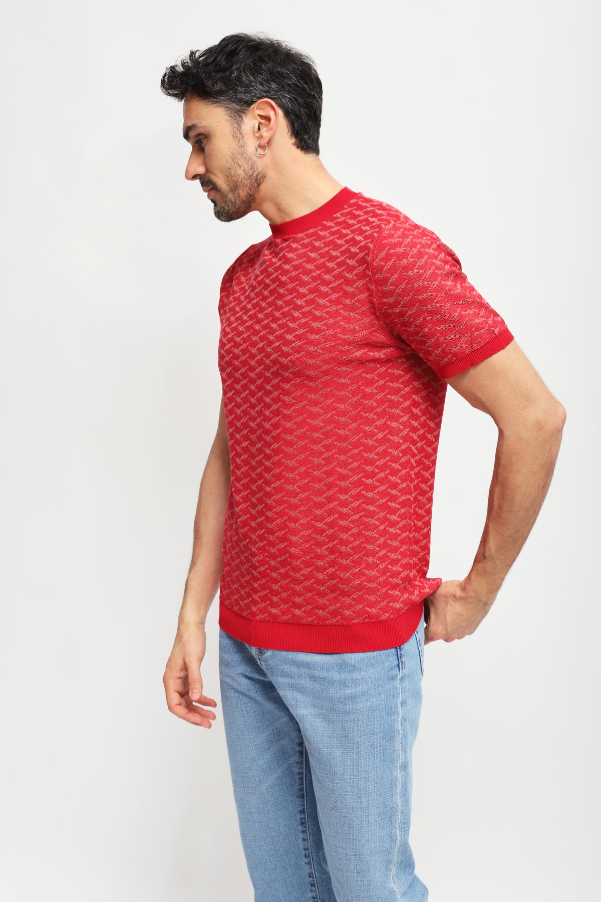 Girocollo manica corta Rosso
