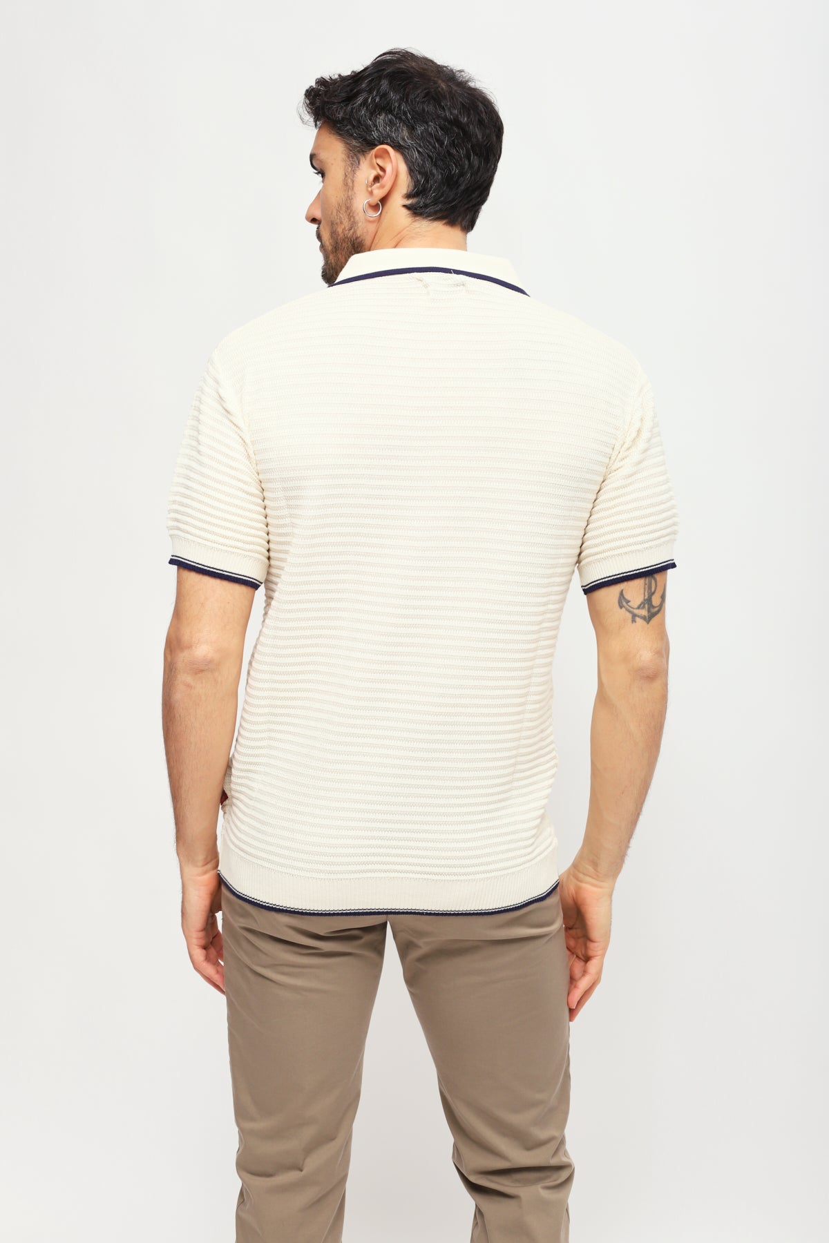 Polo senza bottoni Bianco