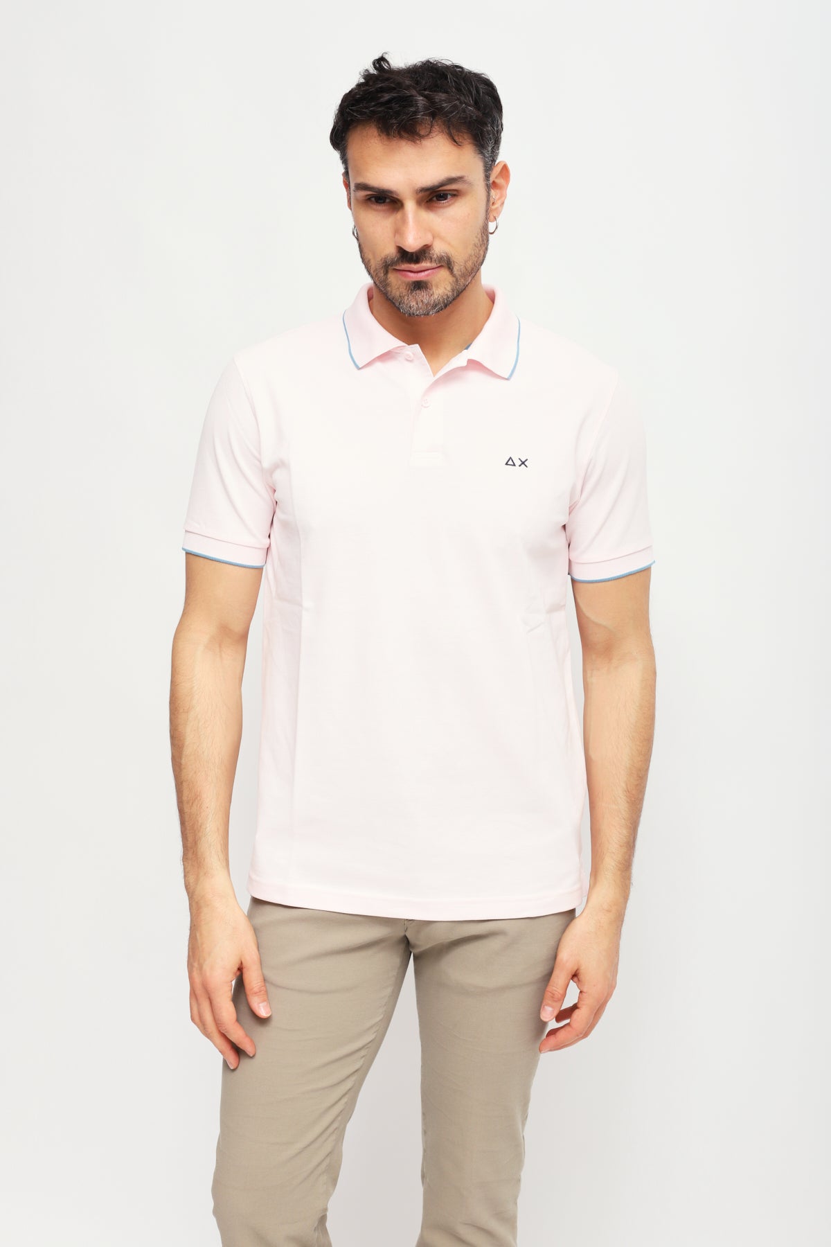 Polo con Ricamo Rosa