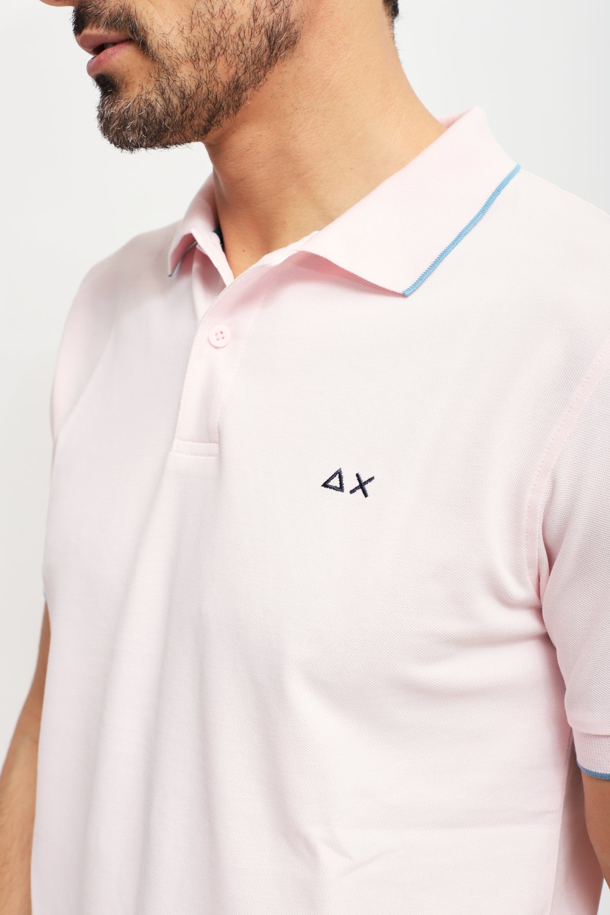 Polo con Ricamo Rosa